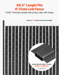 VEVOR Chain Link Fence Privacy Slats Double-Wall with Wings for 6' High Fence