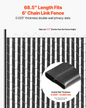 VEVOR Chain Link Fence Privacy Slats Double-Wall for 6' High Fence Bottom Lock