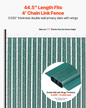 VEVOR Chain Link Fence Privacy Slats Double-Wall with Wings for 4' High Fence