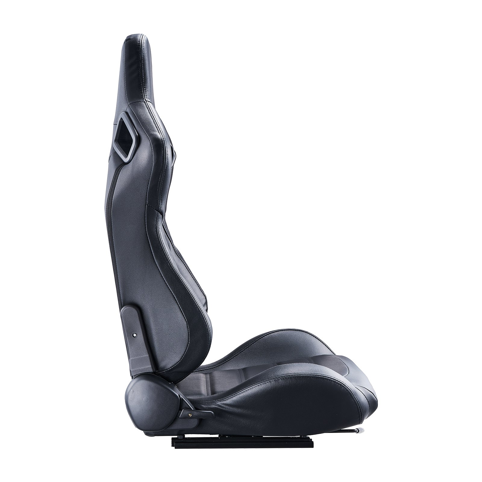 VEVOR 2 Set Racing Seat Adjustable Racing Chair with PVC Leather & Q235B Slider