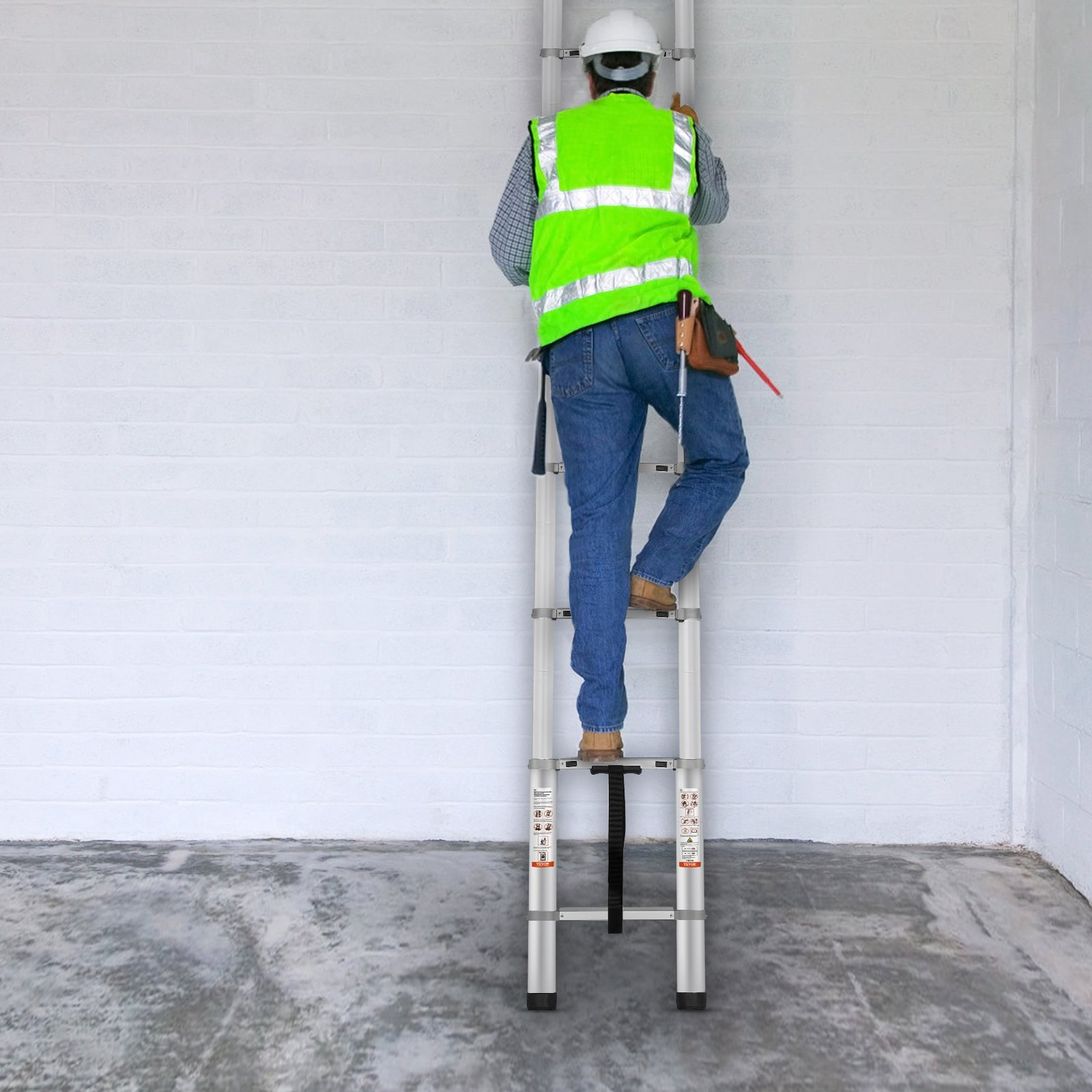 VEVOR Telescoping Ladder Aluminum Extension Step 457.2 cm Multi-purpose Portable