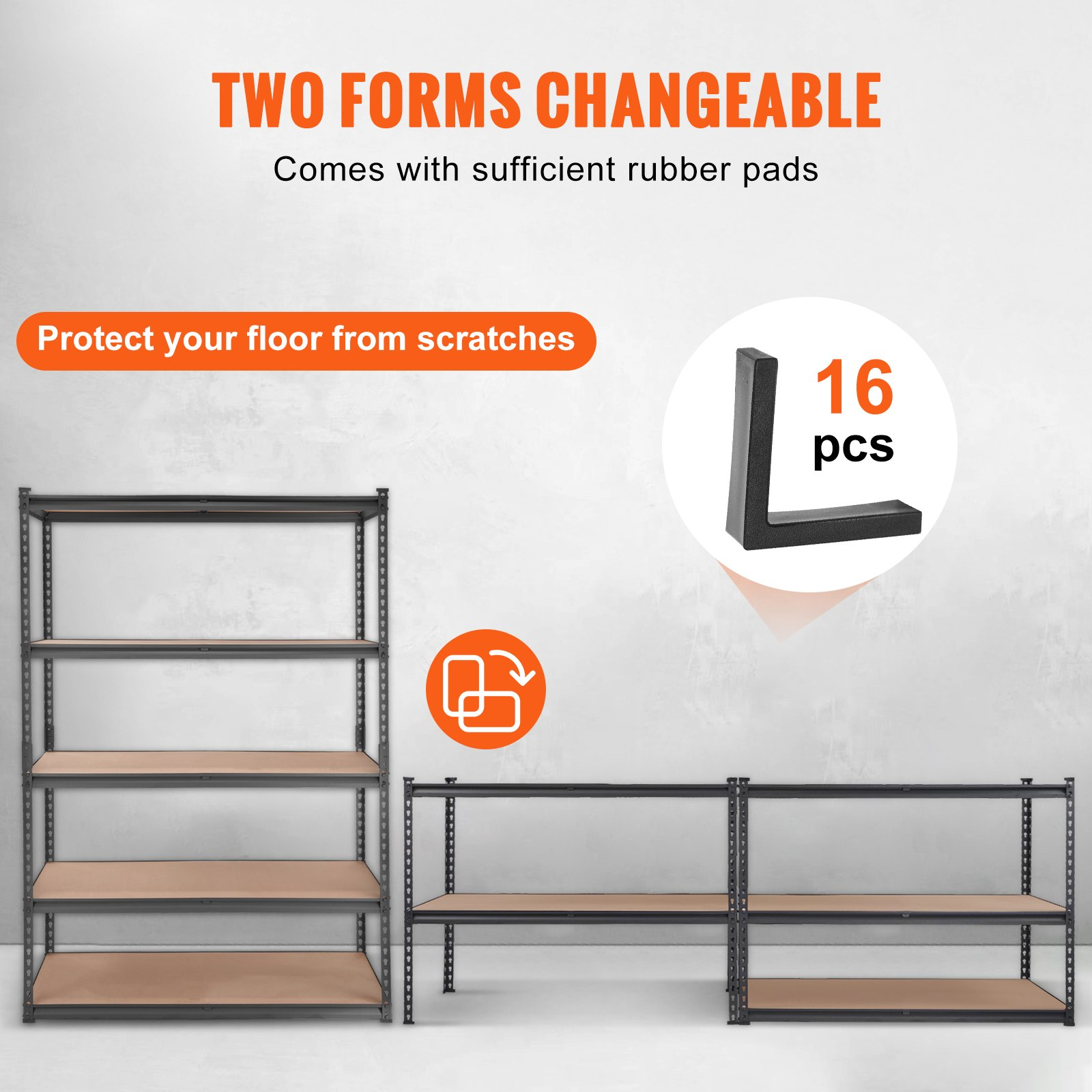 VEVOR Storage Shelving Unit Garage Storage Rack 5-Tier Adjustable 2000 lbs Load