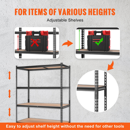 VEVOR Storage Shelving Unit Garage Storage Rack 5-Tier Adjustable 2000 lbs Load