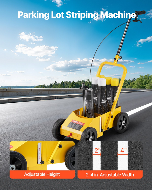 VEVOR Striping Line Marking Machine 24 x 13 x 35.4 in Striping Machine Yellow