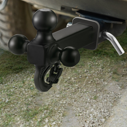 VEVOR Trailer Hitch 2" Receiver 1-7/8" & 2" & 2-5/16" Tri-Ball Hitch with Hook