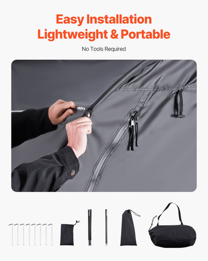 VEVOR Outdoor Bike Storage Tent Fan-Shaped Waterproof Bike Tent for 4 to 5 Bikes