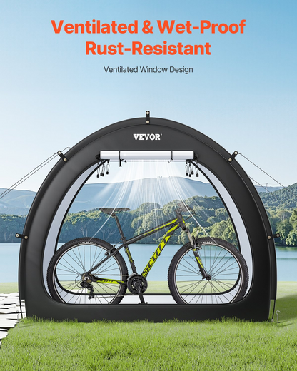 VEVOR Outdoor Bike Storage Tent Fan-Shaped Waterproof Bike Tent for 1 to 2 Bikes