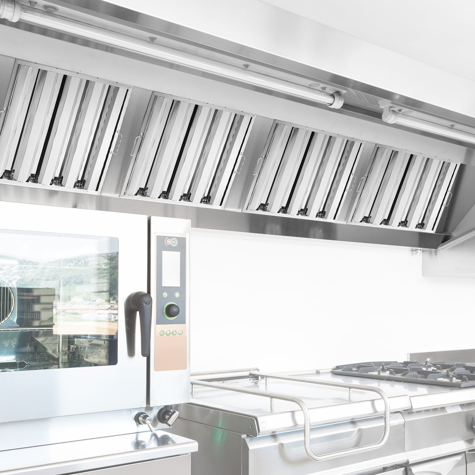 VEVOR 19.5Wx19.5H Inch Commercial Hood Filter Range Hood Baffle Stainless Steel