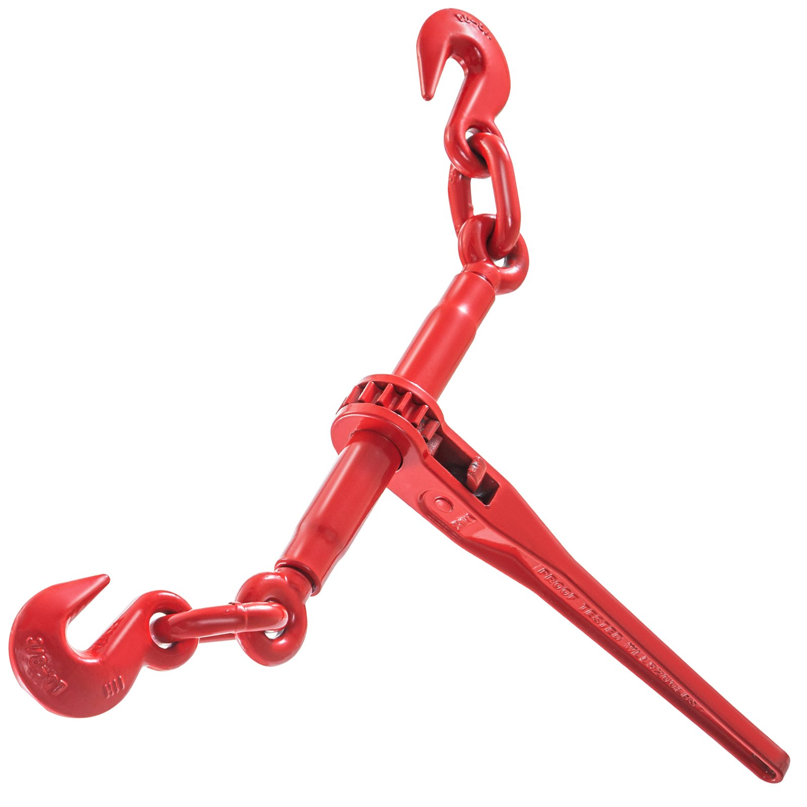 VEVOR 9215LBS 3/8" – 1/2" Ratchet Binders 9,215 LBS Secure Working Load, G70 Hooks and Adjustable Length, for Grade 70-80 Chains, Tie Down, Hauling, Towing, 2-Pack, Red