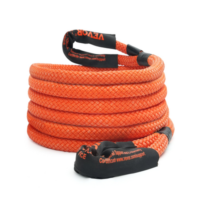VEVOR 7/8" (2.2 cm) x 20'/6.1 m Kinetic Recovery Tow Rope 30,580 lbs/13,876.4 kg, Heavy-Duty Off Road Snatch Strap, Extreme Duty 30% Elasticity Energy Snatch Strap for Jeep Car Truck ATV UTV SUV Tractor