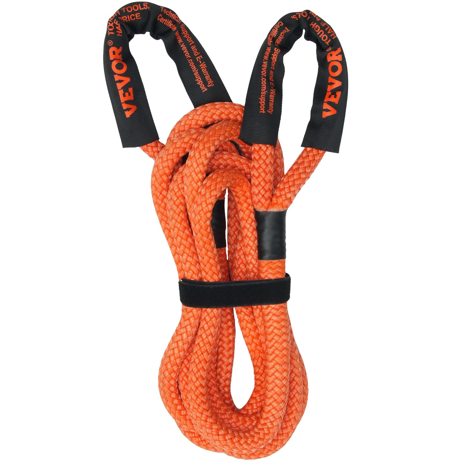 VEVOR 7/8" (2.2 cm) x 30'/9.1 m Kinetic Recovery Tow Rope 30,580 lbs/13,876.4 kg, Heavy-Duty Off Road Snatch Strap with 2 Soft Shackles (41,750 lbs/18,927.5 kg) Extreme Duty 30% Elasticity Energy Snatch Strap Jeep Car Truck ATV UTV SUV Tractor