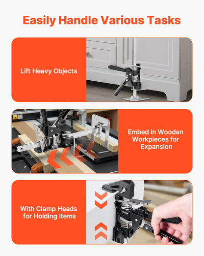 VEVOR Labor Saving Arm Jack 2 PCS 150kg Bearing Capacity Lifting to 180mm Black
