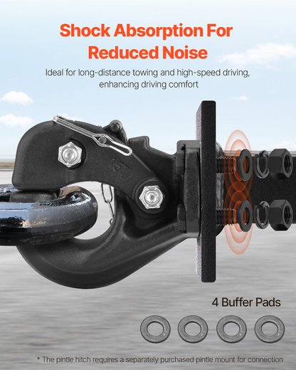 VEVOR Pintle Hitch Trailer Hitches Receiver for 2.5"-3" Lunette Ring 30000 lbs