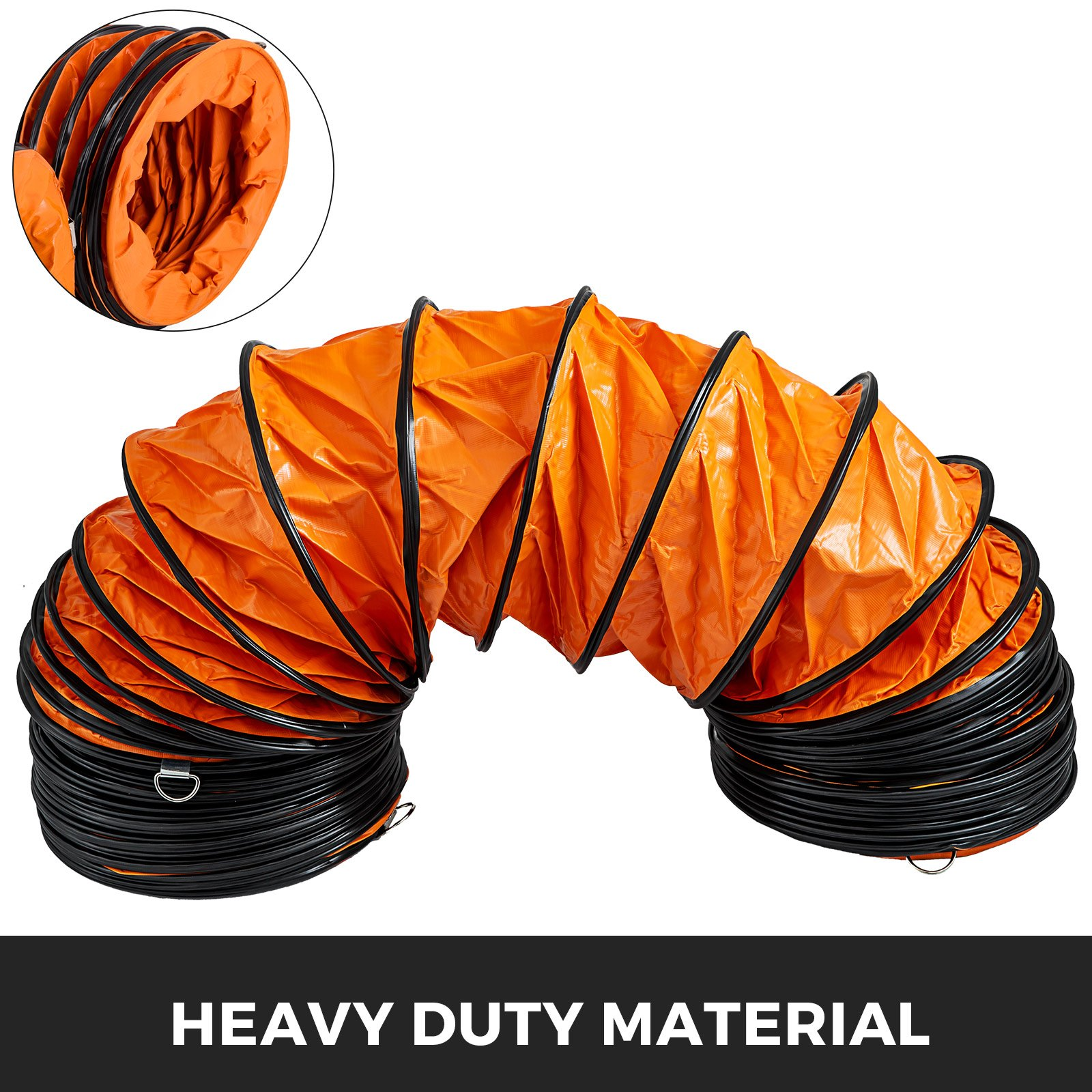 7.6 M/25 Ft Pvc Flexible Duct Hosing For 250 Mm/10 Inch Diameter Exhaust Fan