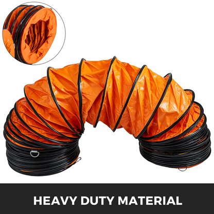 7.6 M/25 Ft Pvc Flexible Duct Hosing For 250 Mm/10 Inch Diameter Exhaust Fan