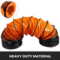 7.6 M/25 Ft Pvc Flexible Duct Hosing For 250 Mm/10 Inch Diameter Exhaust Fan