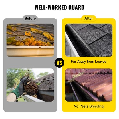VEVOR Gutter Guard Brush Easy on Gutter Guard 5" Gutter Brush W/ Bristle 120 FT