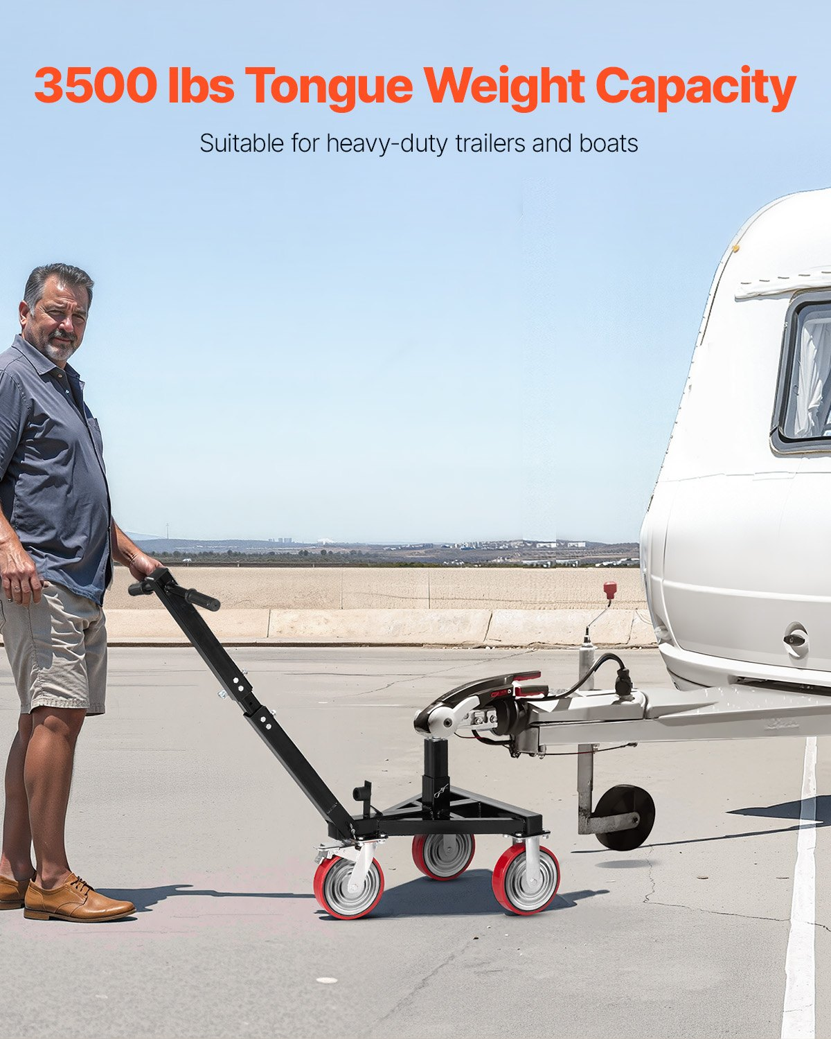 Trailer Dolly 3500lbs Tongue Weight Capacity 18 and 22 inch Height Adjustable
