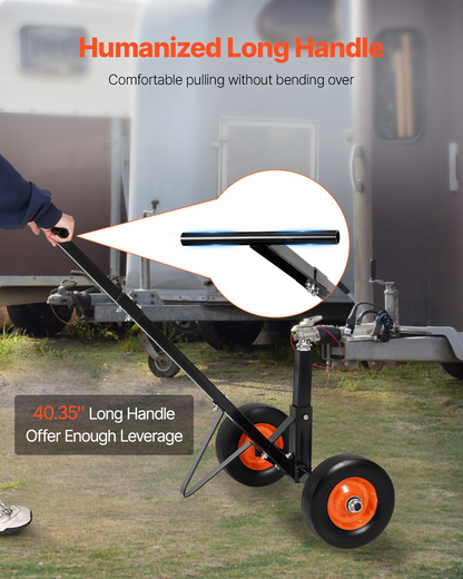 600lbs Trailer Dolly 16.5 and 22 inAdjustable Height 1-7/8 in Ball Solid Tires