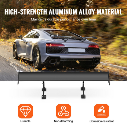 VEVOR Universal Rear Spoiler GT Style Adjustable Trunk Wing Car Racing 43.3"/110 cm