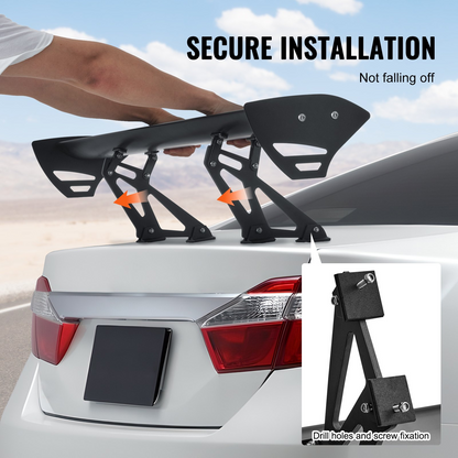 VEVOR Universal Rear Spoiler GT Style Adjustable Trunk Wing Car Racing 43.3"/110 cm