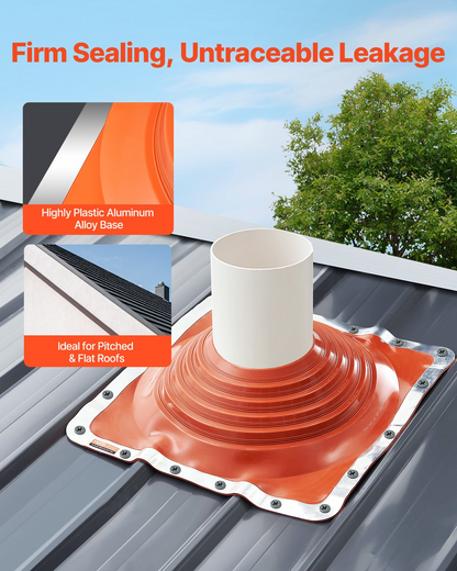 VEVOR Metal Roof Pipe Flashing Boot Fit 10"-18" Pipe High Temp Flexible Silicone