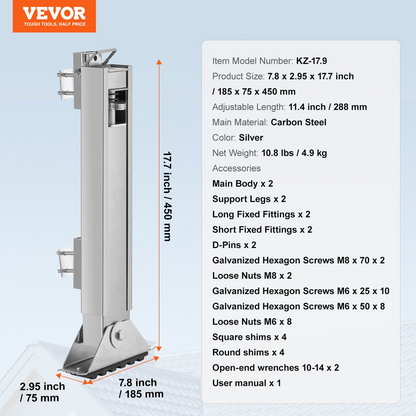 VEVOR Ladder Levler 11.4 inch Expansion Length Leveling Tool Quick Release