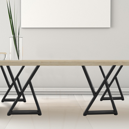 VEVOR Z Shape Metal Table Legs Dining Table Legs 28"x18"/71.1 x 45.7 cm Desk Legs Set of 2