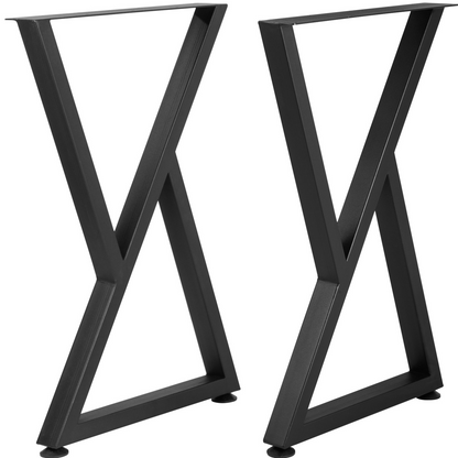 VEVOR Z Shape Metal Table Legs Dining Table Legs 28"x18"/71.1 x 45.7 cm Desk Legs Set of 2