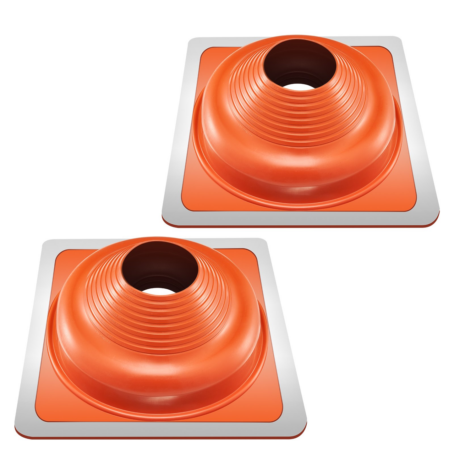 VEVOR 2 Pcs Metal Roof Pipe Flashing Boot Fit 6-1/4" - 11-3/4" Pipe Red Silicone