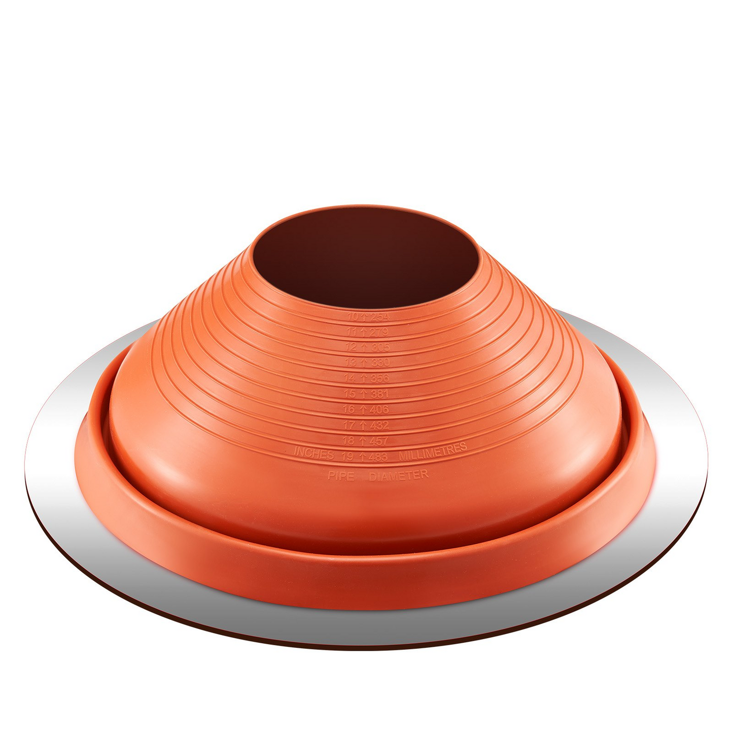VEVOR Metal Roof Pipe Flashing Boot Fits 10" - 19" Pipe High Temp Red Silicone