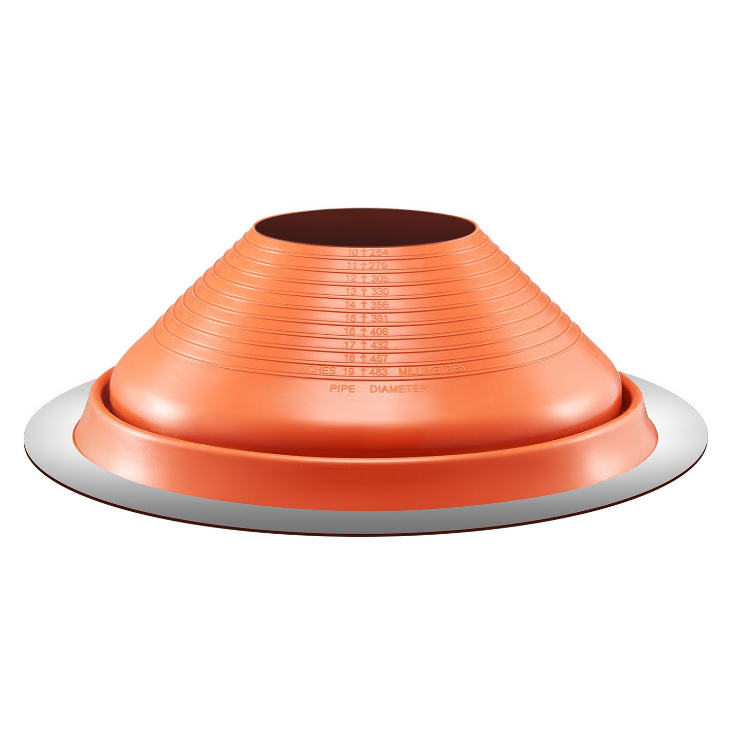 VEVOR Metal Roof Pipe Flashing Boot Fits 10" - 19" Pipe High Temp Red Silicone