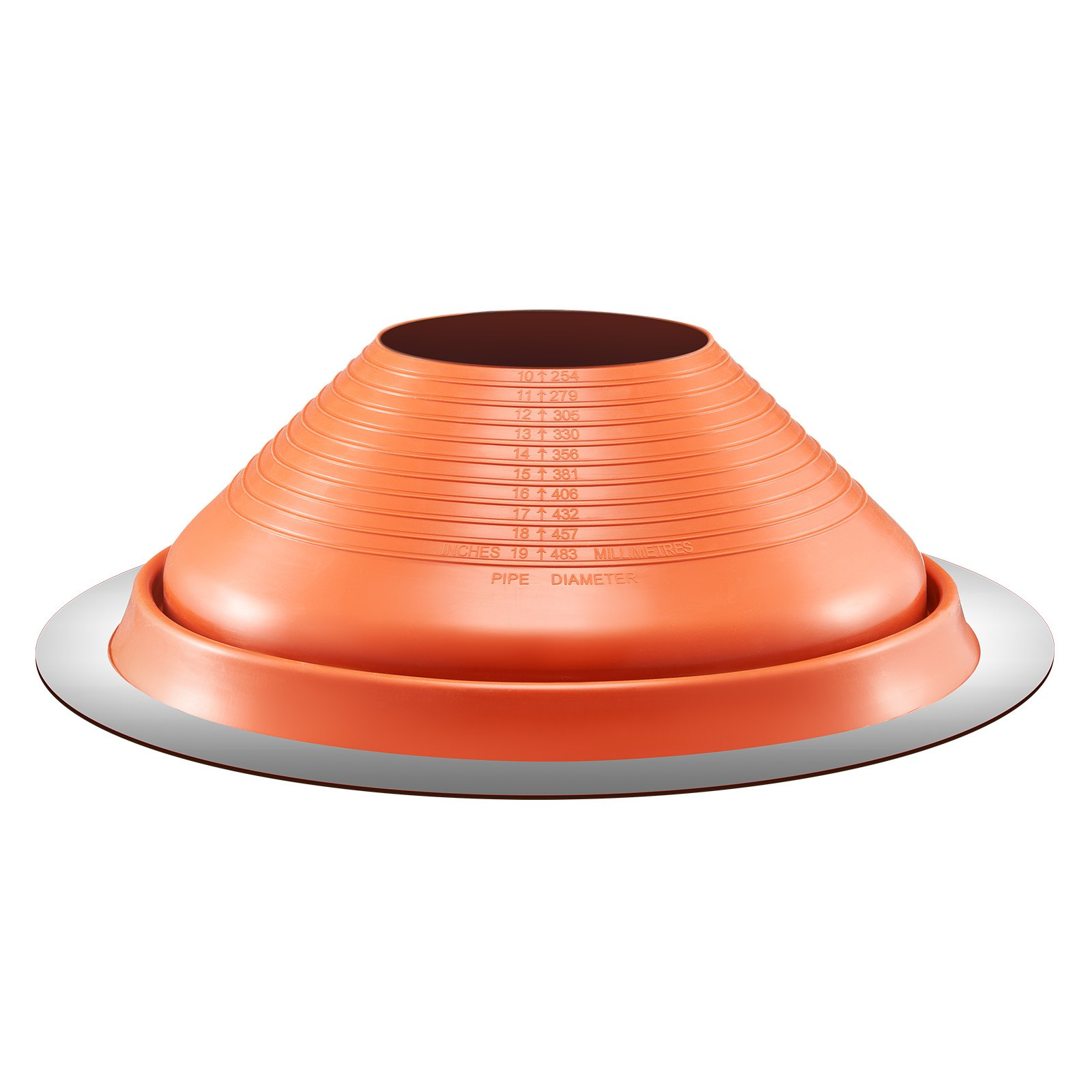 VEVOR Metal Roof Pipe Flashing Boot Fits 10" - 19" Pipe High Temp Red Silicone