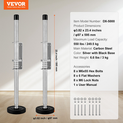VEVOR 23.4 inch Ladder Levler Steel 550lbs Load Leveling Tool Uneven Ground