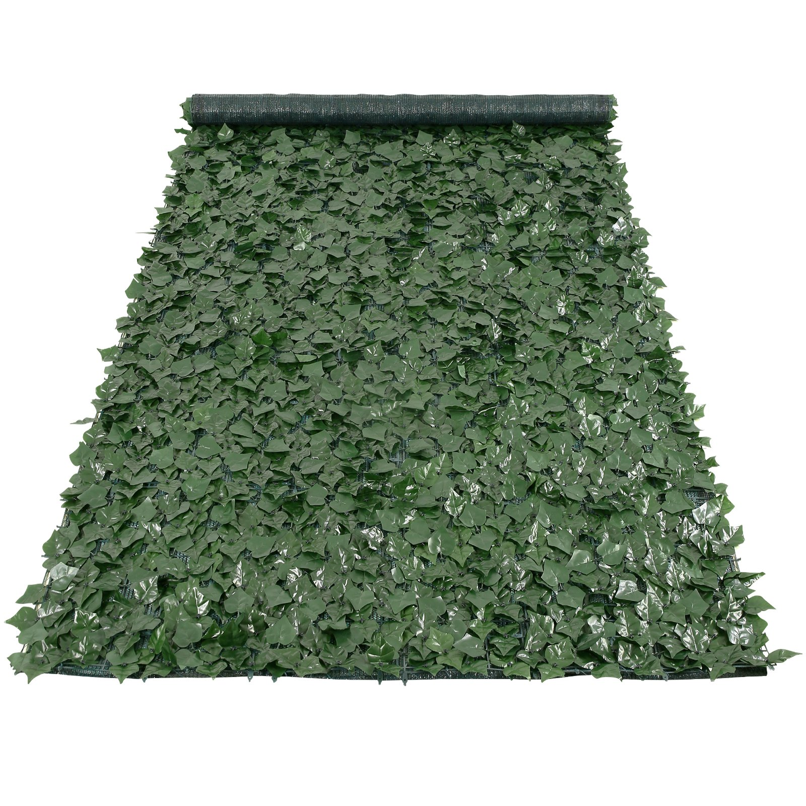 VEVOR Ivy Privacy Fence, 1.5 x 4m Artificial Green Wall Screen, Greenery Ivy Fence w/ Mesh Cloth Backing and Strengthened Joint, Faux Hedges Vine Leaf Decoration for Outdoor Garden, Yard, Balcony
