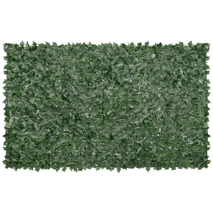 VEVOR Ivy Privacy Fence, 1.5 x 2.5m Artificial Green Wall Screen, Greenery Ivy Fence with Mesh Cloth Backing and Strengthened Joint, Faux Hedges Vine Leaf Decoration for Outdoor Garden, Yard, Balcony