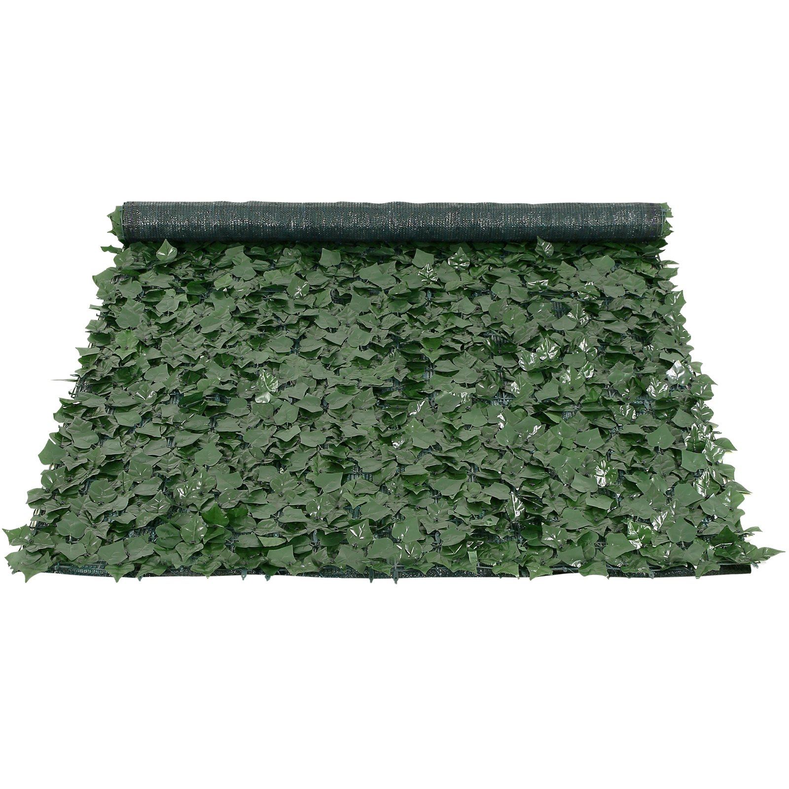 VEVOR Ivy Privacy Fence, 1.5 x 2.5m Artificial Green Wall Screen, Greenery Ivy Fence with Mesh Cloth Backing and Strengthened Joint, Faux Hedges Vine Leaf Decoration for Outdoor Garden, Yard, Balcony