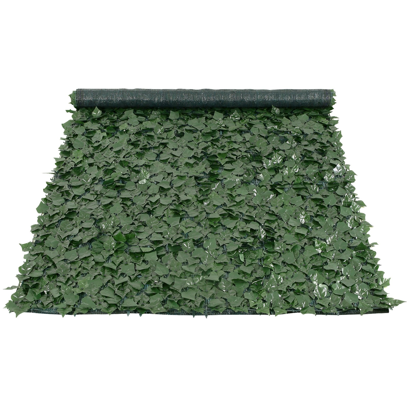 VEVOR Ivy Privacy Fence, 1.5 x 3m Artificial Green Wall Screen, Greenery Ivy Fence with Mesh Cloth Backing and Strengthened Joint, Faux Hedges Vine Leaf Decoration for Outdoor Garden, Yard, Balcony
