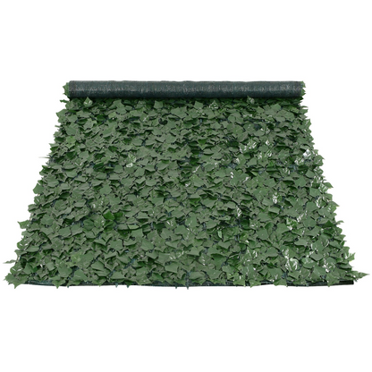 VEVOR Ivy Privacy Fence, 1.5 x 3m Artificial Green Wall Screen, Greenery Ivy Fence with Mesh Cloth Backing and Strengthened Joint, Faux Hedges Vine Leaf Decoration for Outdoor Garden, Yard, Balcony