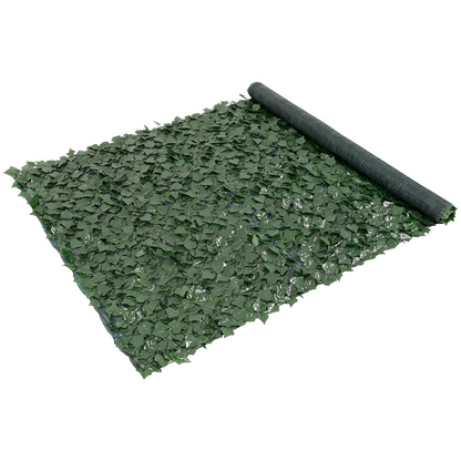VEVOR Ivy Privacy Fence, 1.5 x 3m Artificial Green Wall Screen, Greenery Ivy Fence with Mesh Cloth Backing and Strengthened Joint, Faux Hedges Vine Leaf Decoration for Outdoor Garden, Yard, Balcony