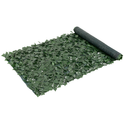 VEVOR Ivy Privacy Fence, 990 x 2490 mm  Artificial Green Wall Screen, Greenery Ivy Fence with Mesh Cloth Backing and Strengthened Joint, Faux Hedges Vine Leaf Decoration for Outdoor Garden, Yard