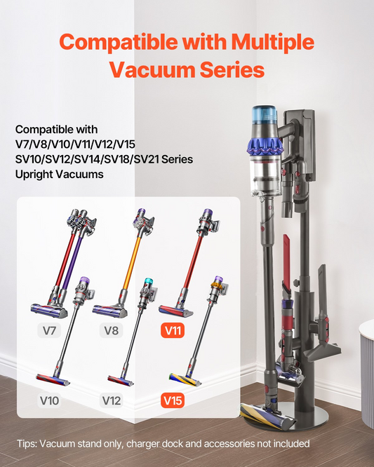 VEVOR Vacuum Stand for Dyson Multi-Models Storage Bracket Holder with 3 Clips