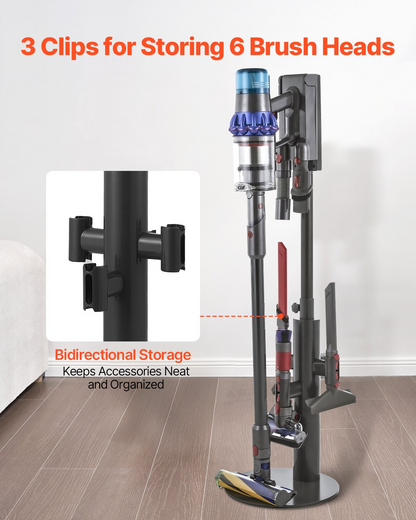 VEVOR Vacuum Stand for Dyson Multi-Models Storage Bracket Holder with 3 Clips
