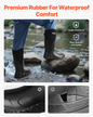 VEVOR Protective Footwear for Men Neoprene Rubber Work Rain Boots  Size 12 US