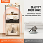 VEVOR Cat Litter Box Enclosure Litter Box Furniture Hidden 2 Shelves & 2 Baskets