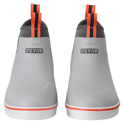 VEVOR Men's Ankle Deck Boots Waterproof Anti-Slip Work Rain Boots Size 10 US