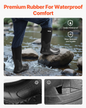 VEVOR Rubber Boots Men Protective Footwear Steel Toe Work Rain Boots Size 12 US