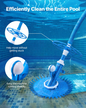 VEVOR Suction Pool Cleaner Vacuum Cleaner 12 Hoses for In/Above-ground Pool