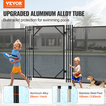 VEVOR Pool Fence Gate 121.9 cm x 76.2 cm Removable Inground Pool Gate for Kids Security