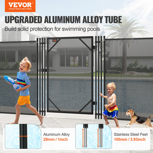 VEVOR Pool Fence Gate 121.9 cm x 76.2 cm Removable Inground Pool Gate for Kids Security